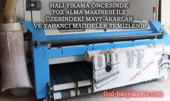 halı yıkama öncesi toz alma işlemi